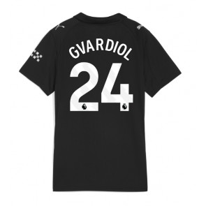 Lacne Ženy Futbalové dres Manchester City Josko Gvardiol #24 2025-26 Krátky Rukáv - Preč